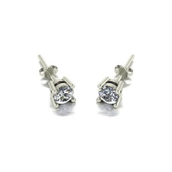 0.50ct (2x 4.0mm) Round Moissanite Set Earrings