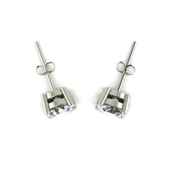 1.50ct (2x 6.0mm) Round Moissanite Set Earrings