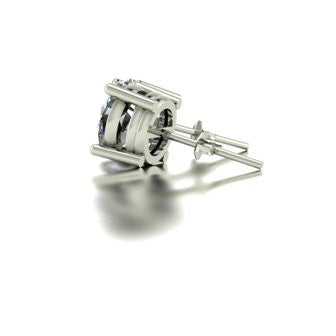 4.00ct (2x 8.0mm) Round Moissanite Set Earrings