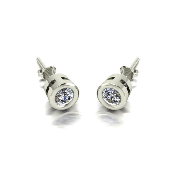 0.50ct (2x 4.0mm) Round Moissanite Set Earrings