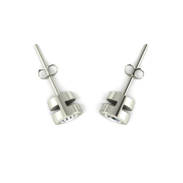 0.50ct (2x 4.0mm) Round Moissanite Set Earrings