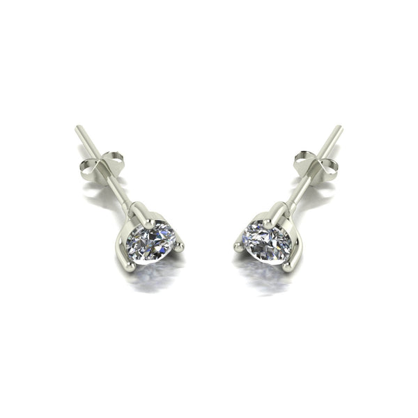 0.50ct (2x 4.0mm) Round Moissanite Set Earrings