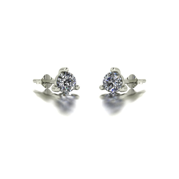 0.50ct (2x 4.0mm) Round Moissanite Set Earrings