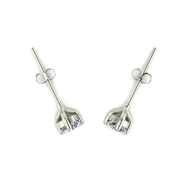 0.50ct (2x 4.0mm) Round Moissanite Set Earrings