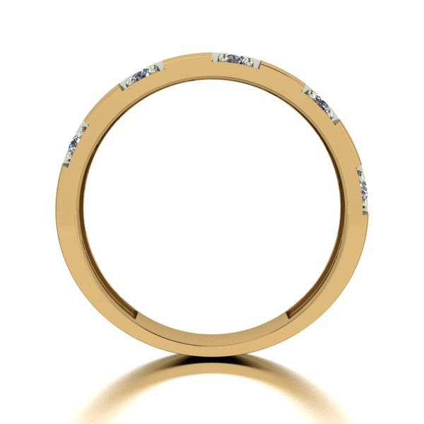 0.50ct (10x 2.5mm) Round Moissanite Set Men's Ring