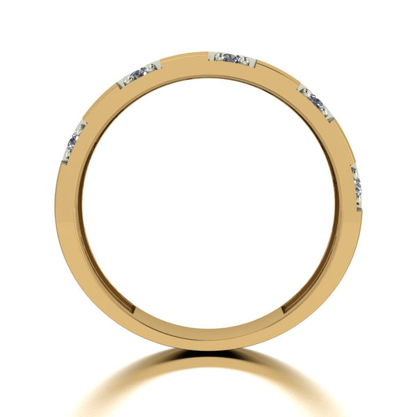 0.50ct (10x 2.5mm) Round Moissanite Set Men's Ring