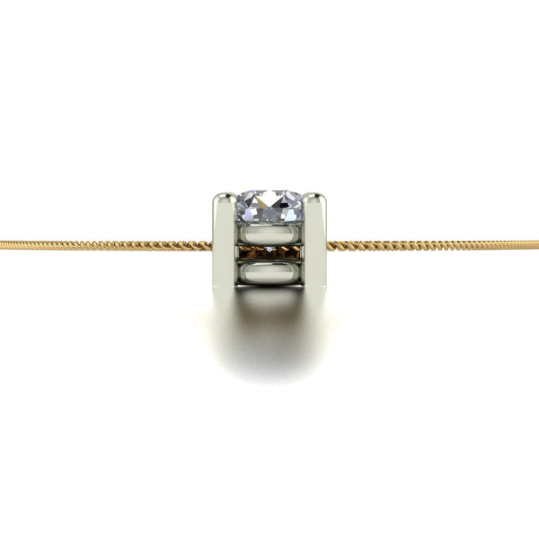 0.20ct (1x 3.5mm) Round Moissanite Set Pendant