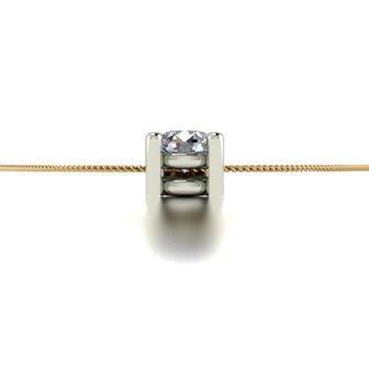 0.25ct (1x 4.0mm) Round Moissanite Set Pendant