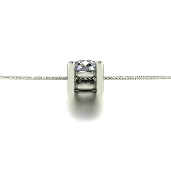 0.20ct (1x 3.5mm) Round Moissanite Set Pendant