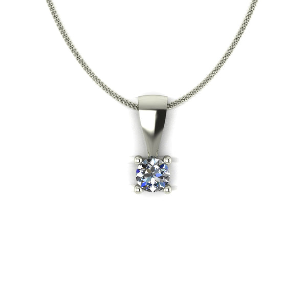 0.20ct (1x 3.5mm) Round Moissanite Set Pendant