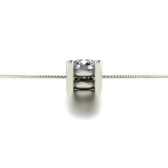 0.25ct (1x 4.0mm) Round Moissanite Set Pendant