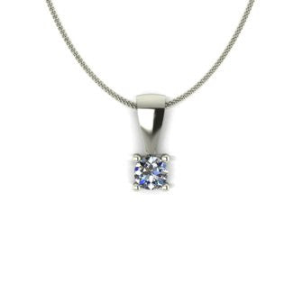 0.25ct (1x 4.0mm) Round Moissanite Set Pendant