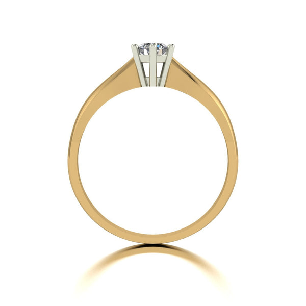 0.25ct (1x 4.0mm) Round Moissanite Set Single Stone Ring