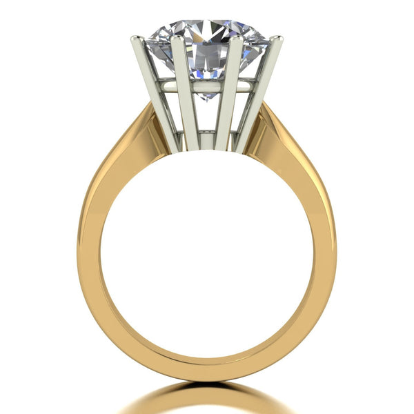 5.00ct (1x 11.0mm) Round Moissanite Set Single Stone Ring