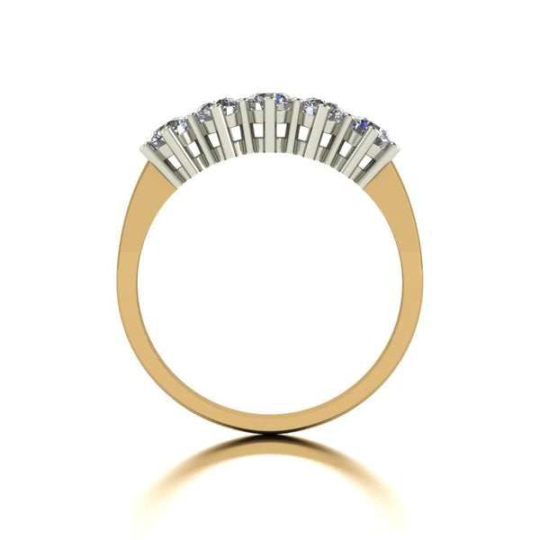 1.00ct (5x 3.5mm) Round Moissanite Set Eternity Ring