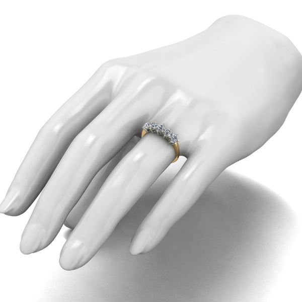 1.25ct (5x 4.0mm) Round Moissanite Set Eternity Ring