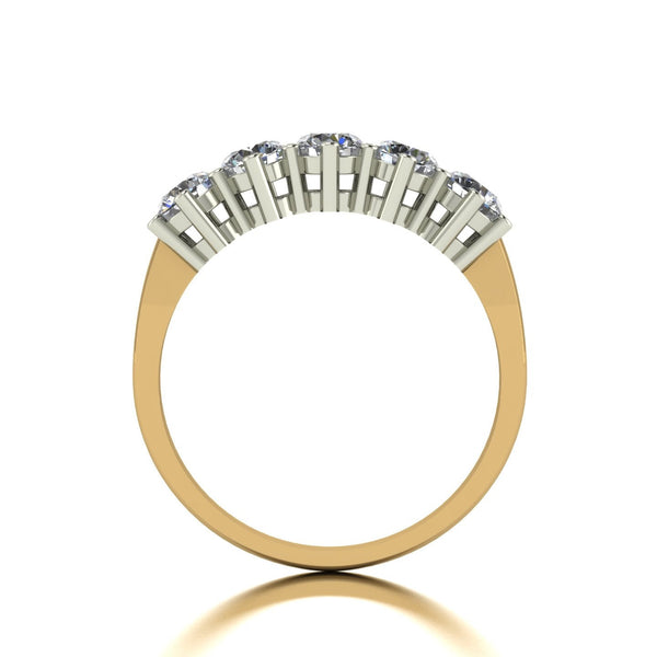 1.25ct (5x 4.0mm) Round Moissanite Set Eternity Ring