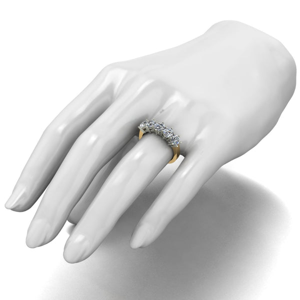 2.50ct (5x 5.0mm) Round Moissanite Set Eternity Ring