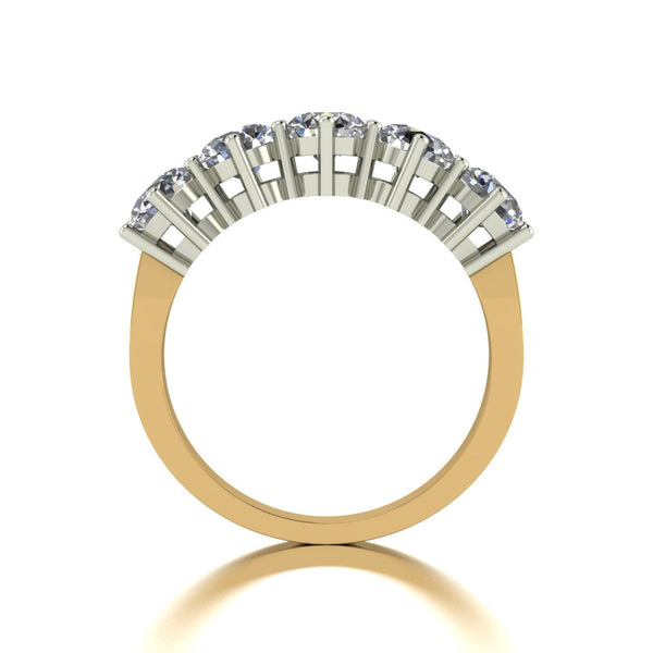 2.50ct (5x 5.0mm) Round Moissanite Set Eternity Ring