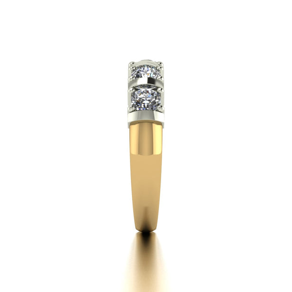 1.00ct (5x 3.5mm) Round Moissanite Set Eternity Ring