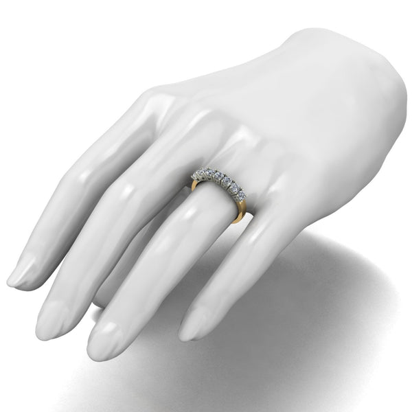 1.00ct (7x 3.25mm) Round Moissanite Set Eternity Ring