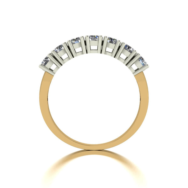 1.00ct (7x 3.25mm) Round Moissanite Set Eternity Ring
