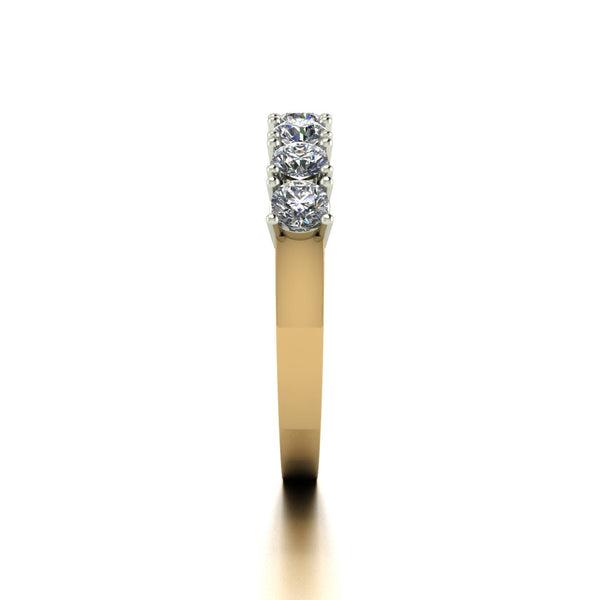 1.00ct (7x 3.25mm) Round Moissanite Set Eternity Ring