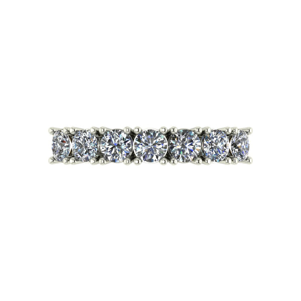 1.00ct (7x 3.25mm) Round Moissanite Set Eternity Ring