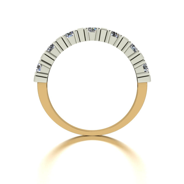 1.00ct (7x 3.25mm) Round Moissanite Set Eternity Ring