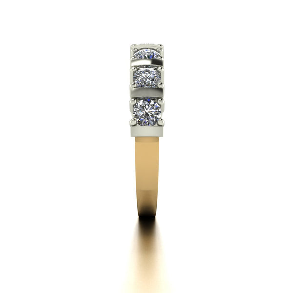 1.00ct (7x 3.25mm) Round Moissanite Set Eternity Ring