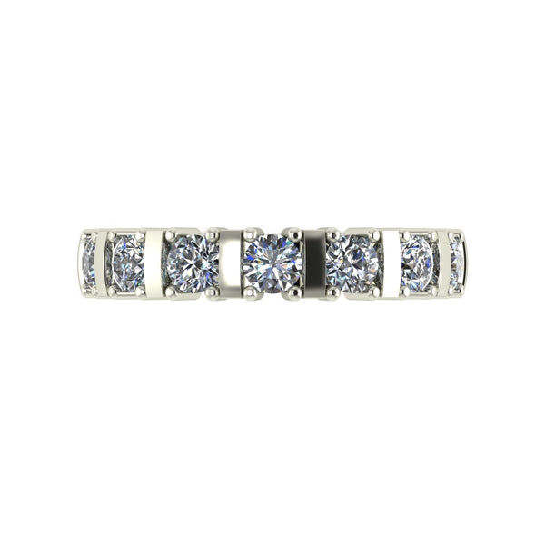 1.00ct (7x 3.25mm) Round Moissanite Set Eternity Ring