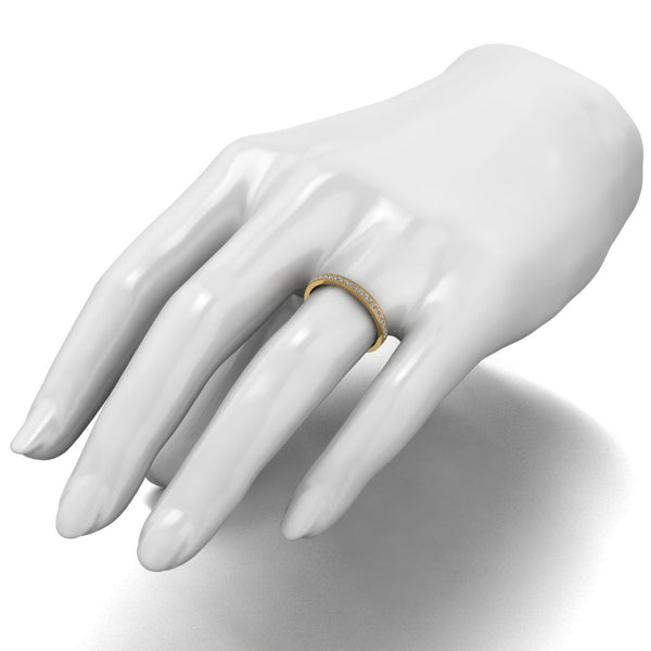 0.25ct (22x 1.4mm) Round Moissanite Set Eternity Ring