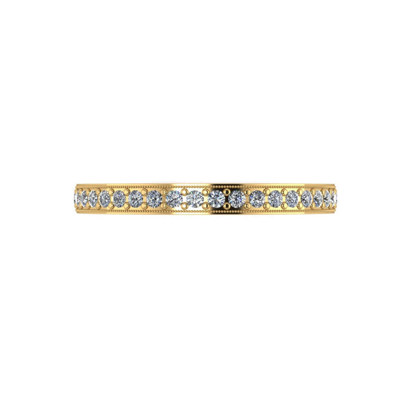 0.25ct (22x 1.4mm) Round Moissanite Set Eternity Ring
