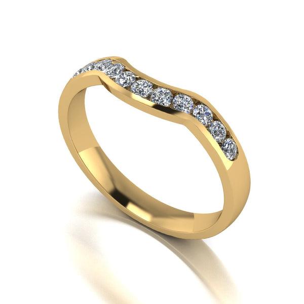 0.33ct (11x 1.8mm) Round Moissanite Set Eternity Ring