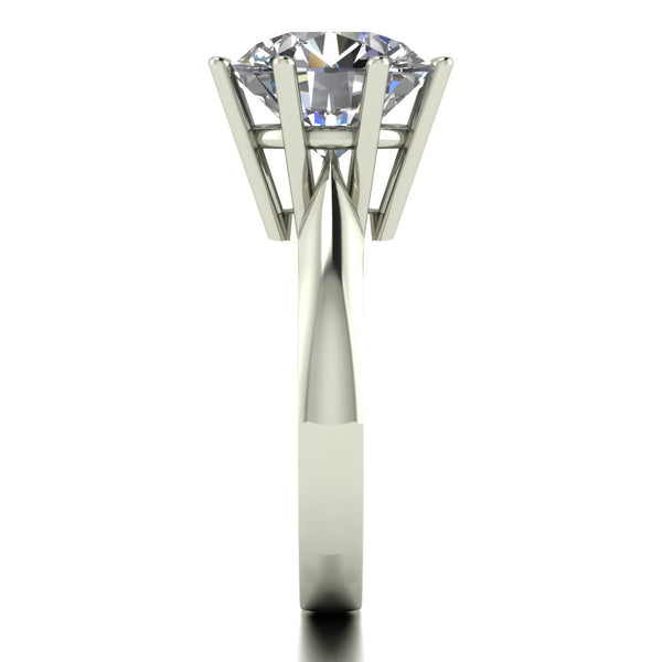 5.00ct (1x 11.0mm) Round Moissanite Set Single Stone Ring