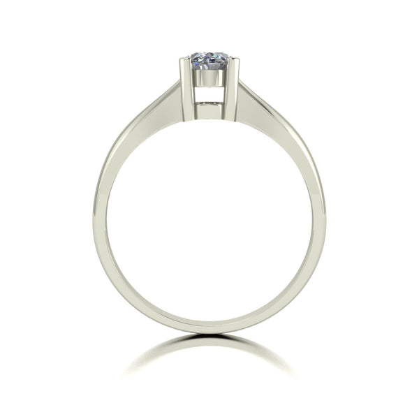 0.92ct (1x 7x5mm) Oval Moissanite Set Single Stone Ring