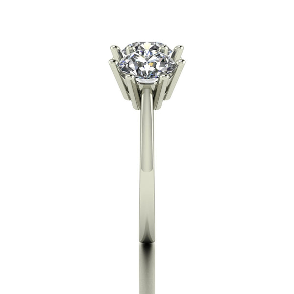 3.00ct (3x 6.5mm) Round Moissanite Set Three Stone Ring