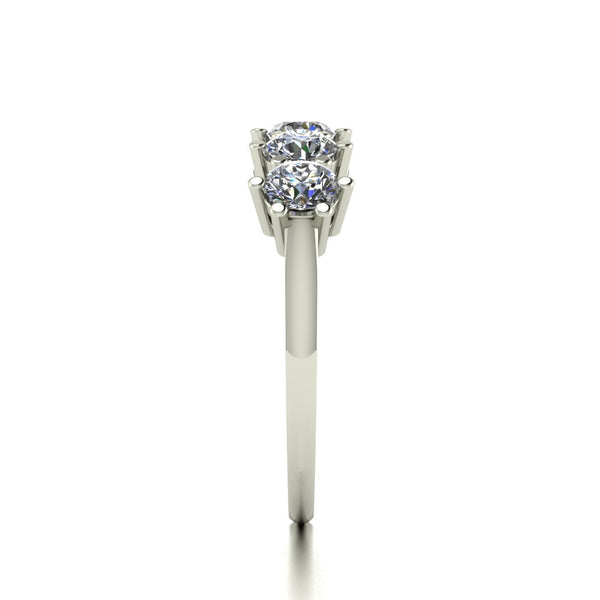 1.25ct (5x 4.0mm) Round Moissanite Set Eternity Ring