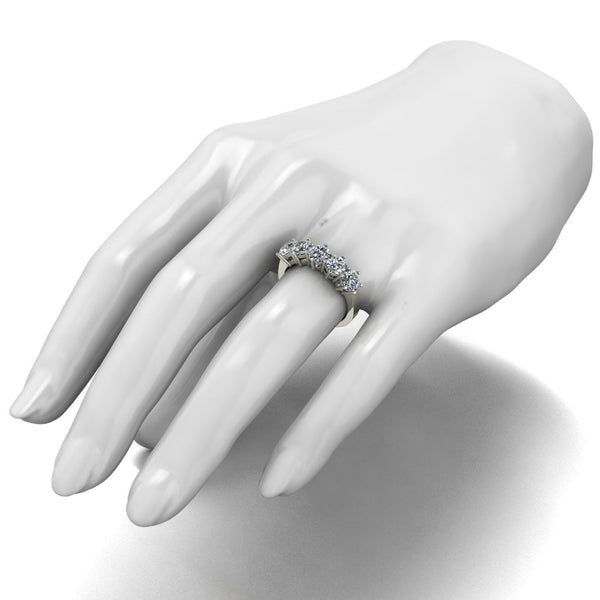 2.50ct (5x 5.0mm) Round Moissanite Set Eternity Ring