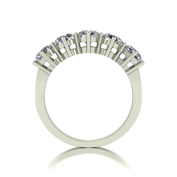 2.50ct (5x 5.0mm) Round Moissanite Set Eternity Ring