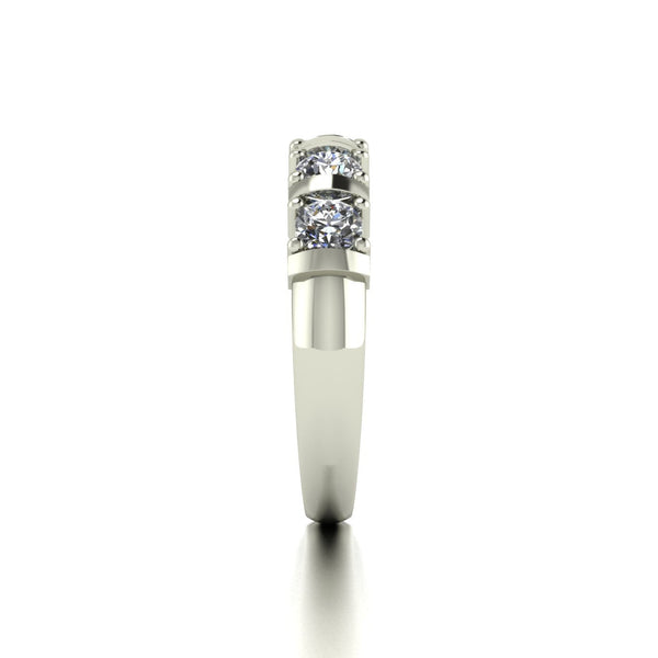 1.00ct (5x 3.5mm) Round Moissanite Set Eternity Ring