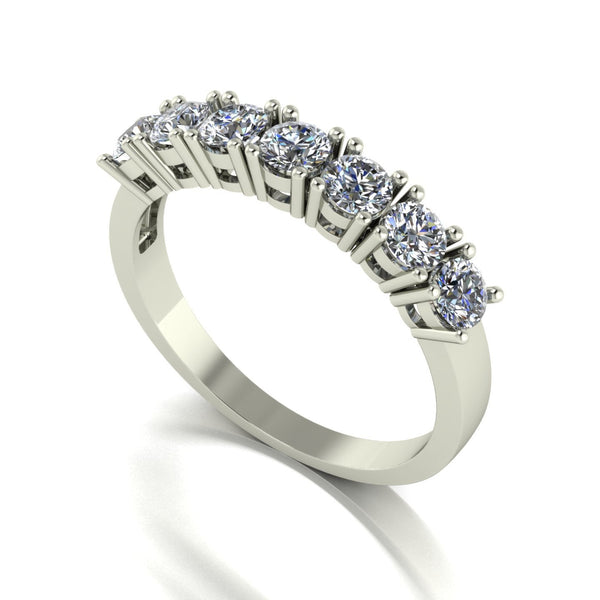 1.00ct (7x 3.25mm) Round Moissanite Set Eternity Ring