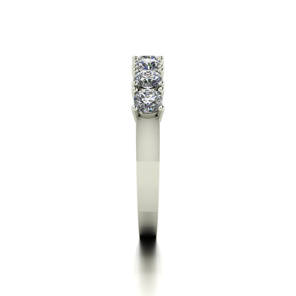 1.00ct (7x 3.25mm) Round Moissanite Set Eternity Ring