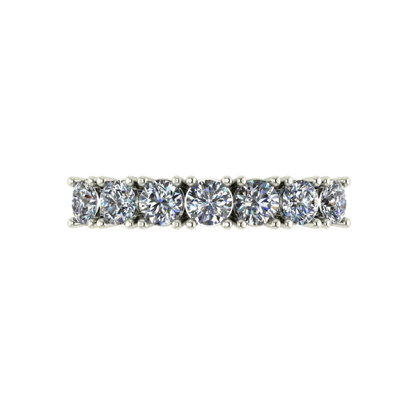 1.00ct (7x 3.25mm) Round Moissanite Set Eternity Ring