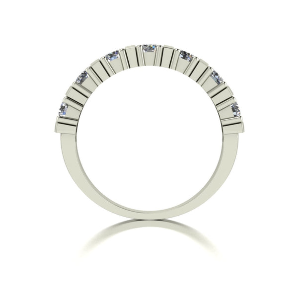 1.00ct (7x 3.25mm) Round Moissanite Set Eternity Ring