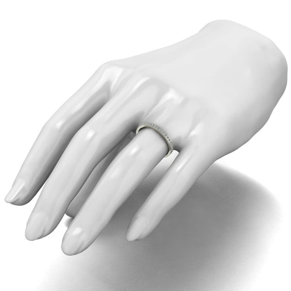 0.25ct (22x 1.4mm) Round Moissanite Set Eternity Ring