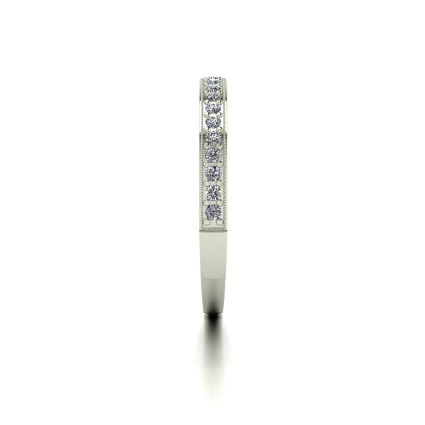 0.25ct (22x 1.4mm) Round Moissanite Set Eternity Ring