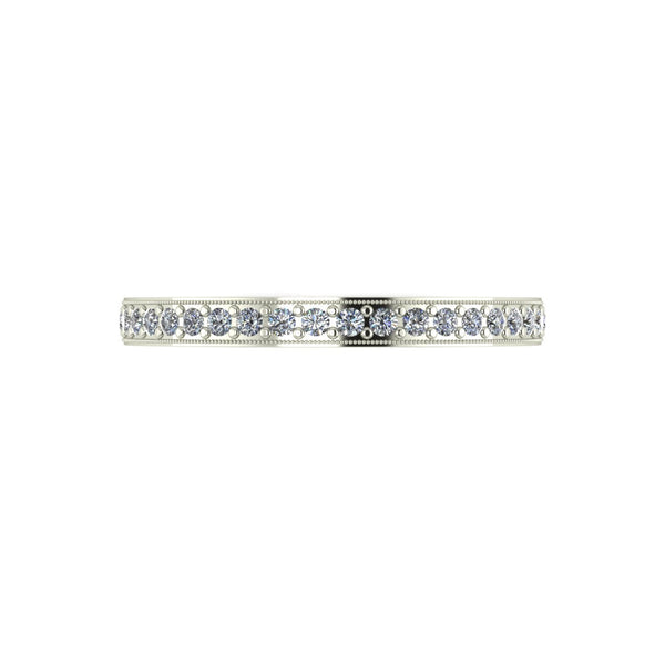0.25ct (22x 1.4mm) Round Moissanite Set Eternity Ring