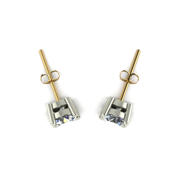 1.20ct (2x 5.5mm) Round Moissanite Set Earrings