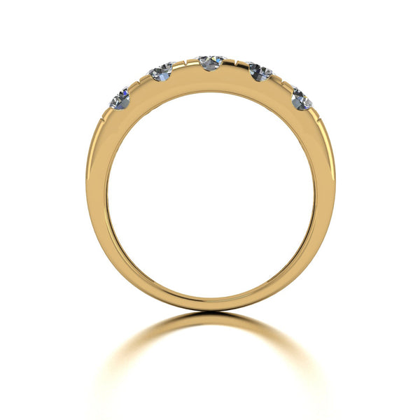 1.25ct (5x 4.0mm) NEW Round Moissanite Set Eternity Ring